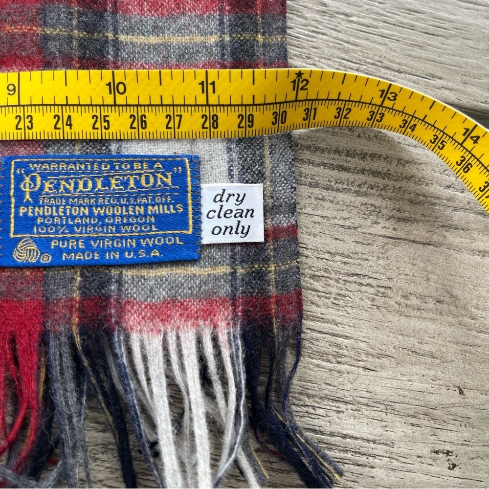 Pendleton Woolen Mills Vintage Wool Plaid Scarf Wrap Unisex - Picture 6 of 6